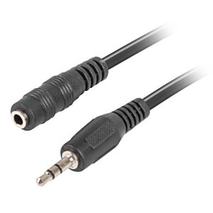 cabo LANBERG ESTEREO JACK 3.5 MM MACHO A JACK 3.5 MM Fêmea Preto 1.5 M