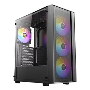 CAIXA ANTEC AX65 ARGB ATX Preto 4XVENT 120MM 2XUSB SN FONTE