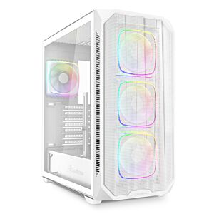 CAIXA GAMING SHARKOO NAK5M RGB  ATX BRANCO 4XVENT 120MM 3XUSB SN FONTE