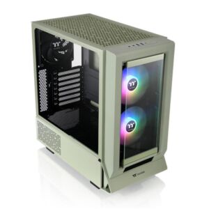 CAIXA GAMING THERMALTAKE CERES 350 MX ATX 3XVENT 140 ARGB MATCHA SN FUENTE?