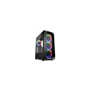 CAIXA SHARKOON TK5M RGB ATX 2XUSB3.0 1XUSBtipoC sem FONTE Preto