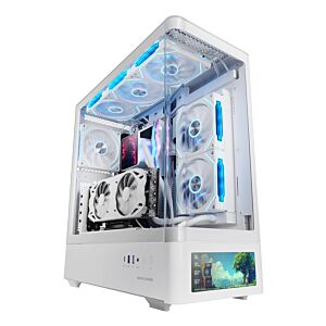 Mars Gaming MCLCDPROW caixa para computador Midi Tower Branco