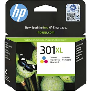 HP Tinteiro Original 301XL Tricolor de elevado rendimento