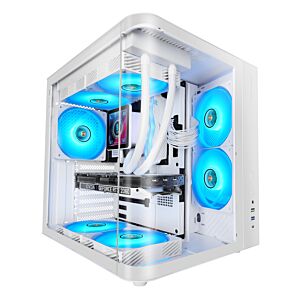 Mars Gaming MC-CURVW Midi Tower Preto, Branco