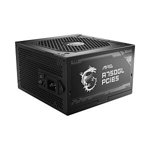 MSI MAG A750GL PCIE5 fonte de alimentação 750 W 20+4 pin ATX ATX Preto