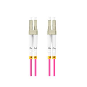 cabo DE FIBRAOPTICA LANBERG 2M MULTI LC/UPC-LC/UPC DUPLEX OM4 50/125 LSZH VIOL